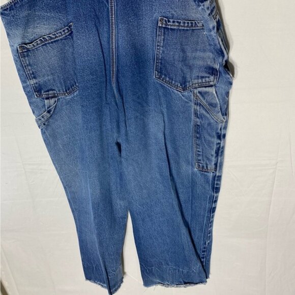 Vintage Toro Blue Distressed Denim Cropped Overalls 2XL - Picture 14 of 16